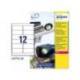 ETIQUETA ADHESIVA AVERY POLIESTER COLOR BLANCO PARA IMPRESORA LASER 99,1X42,3 MM CAJA DE 240 UNIDADES