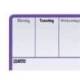 PLANIFICADOR SEMANAL MARCA NOBO MAGNETICO COLOR VIOLETA 140X360 MM