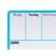 PLANIFICADOR SEMANAL NOBO MAGNETICO AZUL 140X360 MM