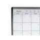 PLANIFICADOR MENSUAL MARCA NOBO MAGNETICO + TABLERO CORCHO HORIZONTAL CON MARCO ARQUEADO PLATA Y NEGRO 585X430 MM