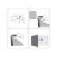 PLANIFICADOR MENSUAL MARCA NOBO MAGNETICO + TABLERO CORCHO HORIZONTAL CON MARCO ARQUEADO PLATA Y NEGRO 585X430 MM