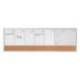 PLANIFICADOR SEMANAL MARCA NOBO MAGNETICO + TABLERO CORCHO HORIZONTAL CON MARCO DE ALUMINIO 585X190 MM