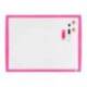 PIZARRA BLANCA NOBO MAGNETICA MARCO COLOR FUCSIA 430X585 MM