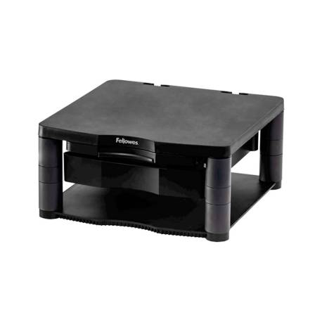 SOPORTE MARCA FELLOWES PARA MONITOR PLUS AJUSTABLE EN 5 ALTURAS COLOR GRAFITO 165X335X344 MM
