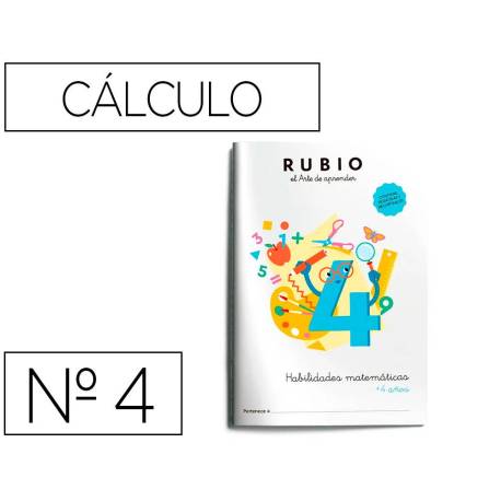 CUADERNO MARCA RUBIO HABILIDADES MATEMATICAS + 4 AÑOS