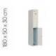 TAQUILLA METALICA MARCA SIMONLOCKER 2 PUERTAS CON CERRADURA RESPIRADERO Y ETIQUETERO GRIS/GRIS 1800X500X300 MM