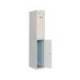TAQUILLA METALICA MARCA SIMONLOCKER 2 PUERTAS CON CERRADURA RESPIRADERO Y ETIQUETERO GRIS/GRIS 1800X500X300 MM