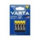 PILA MARCA VARTA SALINA SUPERLIFE AAA TIPO R-03 BLISTER DE 4 UNIDADES