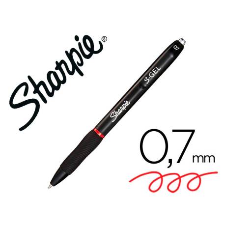 BOLIGRAFO SHARPIE RETRACTIL TINTA GEL PUNTA 0,7 MM ROJO