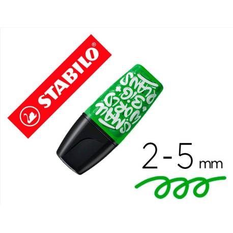 ROTULADOR STABILO BOSS MINI FLUORESCENTE BY SNOOZE ONE COLOR VERDE