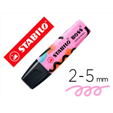 ROTULADOR STABILO BOSS FLUORESCENTE ORIGINAL PASTEL BY JU SCHNEE COLOR FUCSIA HELADO