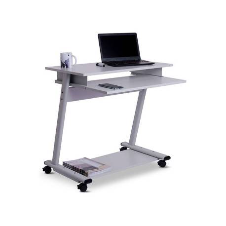 MESA ORDENADOR MARCA ROCADA RD-9100 SISTEMA BLOQUEO CON RUEDAS ESTRUCTURA METALICA CON BANDEJA TECLADO EXTRAIBLE