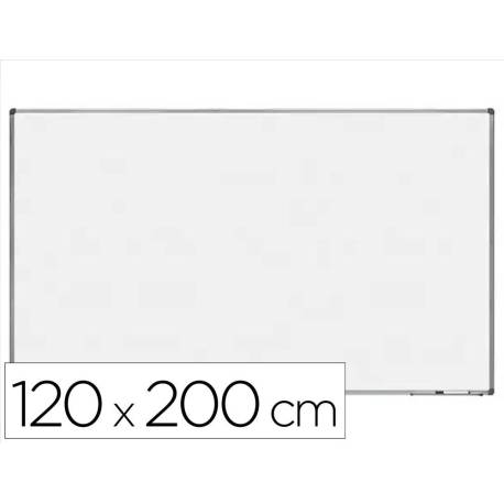 PIZARRA BLANCA MARCA ROCADA LACADA MAGNETICA MARCO ALUMINIO CON CANTONERAS 120X200 CM