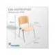SILLA MARCA ROCADA CONFIDENTE ESTRUCTURA METALICA ASIENTO Y RESPALDO MADERA NATURAL 570X410X810 MM