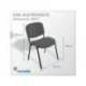 SILLA ROCADA CONFIDENTE ESTRUCTURA METALICA ASIENTO TELA IGNIFUGA COLOR GRIS 570X410X810 MM