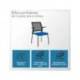 SILLA ROCADA CONFIDENTE BRAZOS FIJOS ESTRUCTURA METALICA ASIENTO TELA IGNIFUGA COLOR NEGRO RESPALDO MALLA