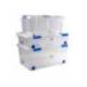CONTENEDOR PLASTICO MARCA PLASTICFORTE N 5 TRANSPARENTE CON TAPA CAPACIDAD 57 L
