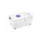 CONTENEDOR PLASTICO MARCA PLASTICFORTE N 3 TRANSPARENTE CON TAPA CAPACIDAD 36 L
