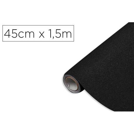 ROLLO ADHESIVO D-C-FIX COLOR NEGRO METAL BRILLO ANCHO 45 CM LARGO 1,5 MT