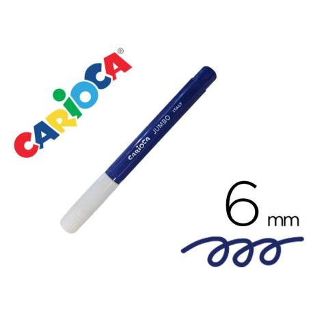 ROTULADOR CARIOCA JUMBO LAVABLE COLOR AZUL PUNTA GRUESA 6 MM