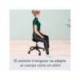 TABURETE MARCA LEITZ ERGO CON ASIENTO TRIANGULAR 5 RUEDAS GIRATORIAS REGULABLE EN ALTURA HASTA 59 CM NEGRO