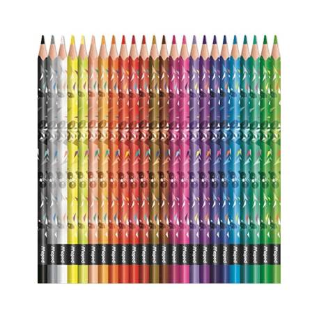 LAPICES DE COLORES MARCA MAPED MINI CUTE TRIANGULAR MINA 2,9 MM CAJA DE 24 UNIDADES COLORES SURTIDOS
