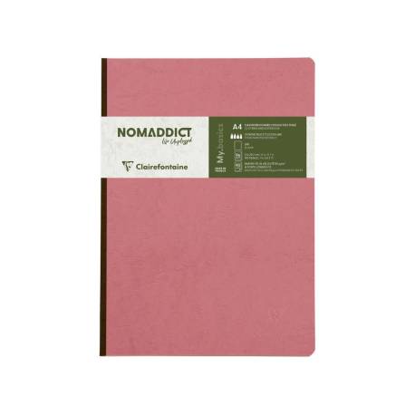 LIBRETA MARCA CLAIREFONTAINE AGE-BAG TAPA CARTULINA LOMO COSIDO LISO 96 HOJAS COLOR ROSA ANTIOQUIA 210X297 MM