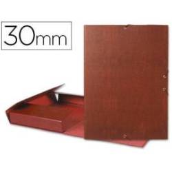 Carpeta proyectos Liderpapel tamaño folio lomo 30mm carton forrado cuero