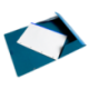 Carpetas de gomas carton forrado Paper Coat Liderpapel Folio azul
