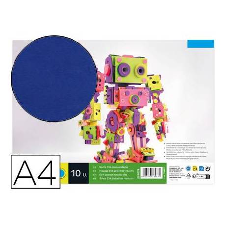 Goma eva liderpapel azul paquete de 10 hojas