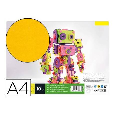 Goma eva liderpapel amarillo paquete de 10 hojas