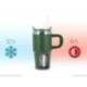TAZA TERMICA ASA MARCA ANTARTIK PULSE ISOTERMICA TAPA HERMETICACERO INOXIDABLE PAJITA LIBRE BPA VERDE MILITAR 570 ML