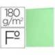 Subcarpeta de cartulina Liderpapel Tamaño folio color Verde pastel 180g/m2