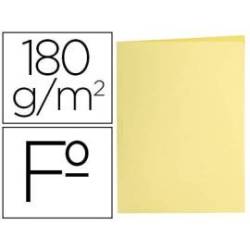 Subcarpeta de cartulina Liderpapel tamaño folio color Amarillo pastel 180g/m2