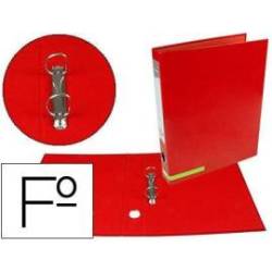 Carpeta anillas carton forrado Liderpapel Paper Coat Documenta lomo 40 mm rojo