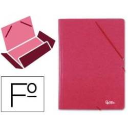 Carpetas de gomas en carton prespan Liderpapel Folio rojo 880 g/m2