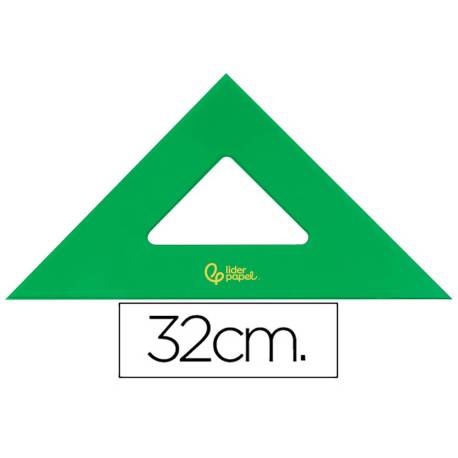 Escuadra acrilica Liderpapel 32cm color Verde