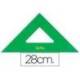 Escuadra acrilica Liderpapel 28cm Verde