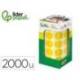GOMETS LIDERPAPEL AUTOADHESIVO S CIRCULOS 20 MM AMARILLO ROLLO DE 2000 UNIDADES EN CAJA DE CARTON