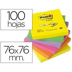 Post-it ® Bloc de notas adhesivas Z-Notes . Colores surtidos