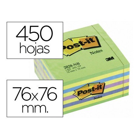 Post-it ® Bloc quita y pon 76 x 76 mm