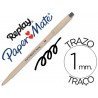 Boligrafo Borrable Paper mate Replay III con goma incorporada color negro 1 mm
