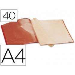 Carpeta escaparate 40 fundas Beautone rojo