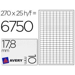 Etiquetas Adhesivas Removibles Avery 17,8 x 10 mm