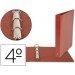 Carpeta Liderpapel 4 anillas 25 mm carton cuero cuarto