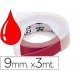 Cinta Dymo relieve 3D 9mm x 3m roja