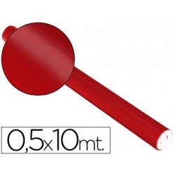 Papel metalizado Sadipal rojo 65g/m2 50x10 cm