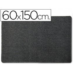 Alfombra 3m polipropileno color negro 60x150 cm