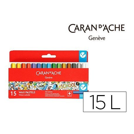 Lapices cera Caran D´Ache caja de 15 colores
