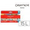 Lapices cera Caran D´Ache caja de 15 colores